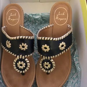 Jack Rogers Navy blue cork wedge sandals
